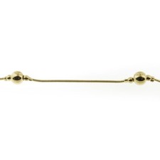 18k Gold Filled Snake and Ball Bead Anklet