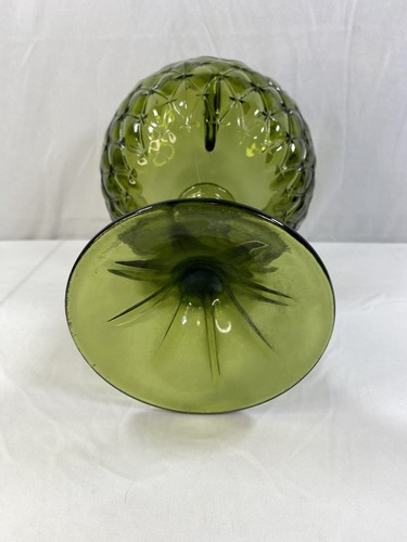 Vintage Indiana Glas gekräuselt Standfuß Bonboniere Schüssel - Bild 4 von 7