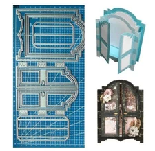 Metal Cutting Dies 3D Closet Card Shape DIY Scrapbooking Card Embossing Stencils