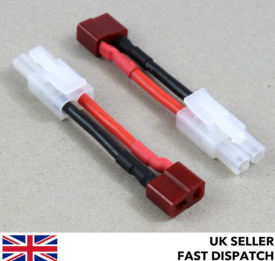 Deans T-Stecker Buchse auf Tamiya Buchse Adapter/Draht/Kabel 30mm 14 AWG