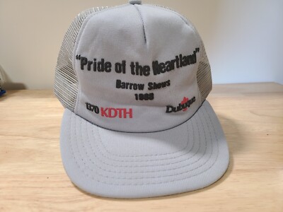 Vintage 80's Dubuque Packing Co. Barrow Shows Ball Cap KDTH USA Walsh True Value