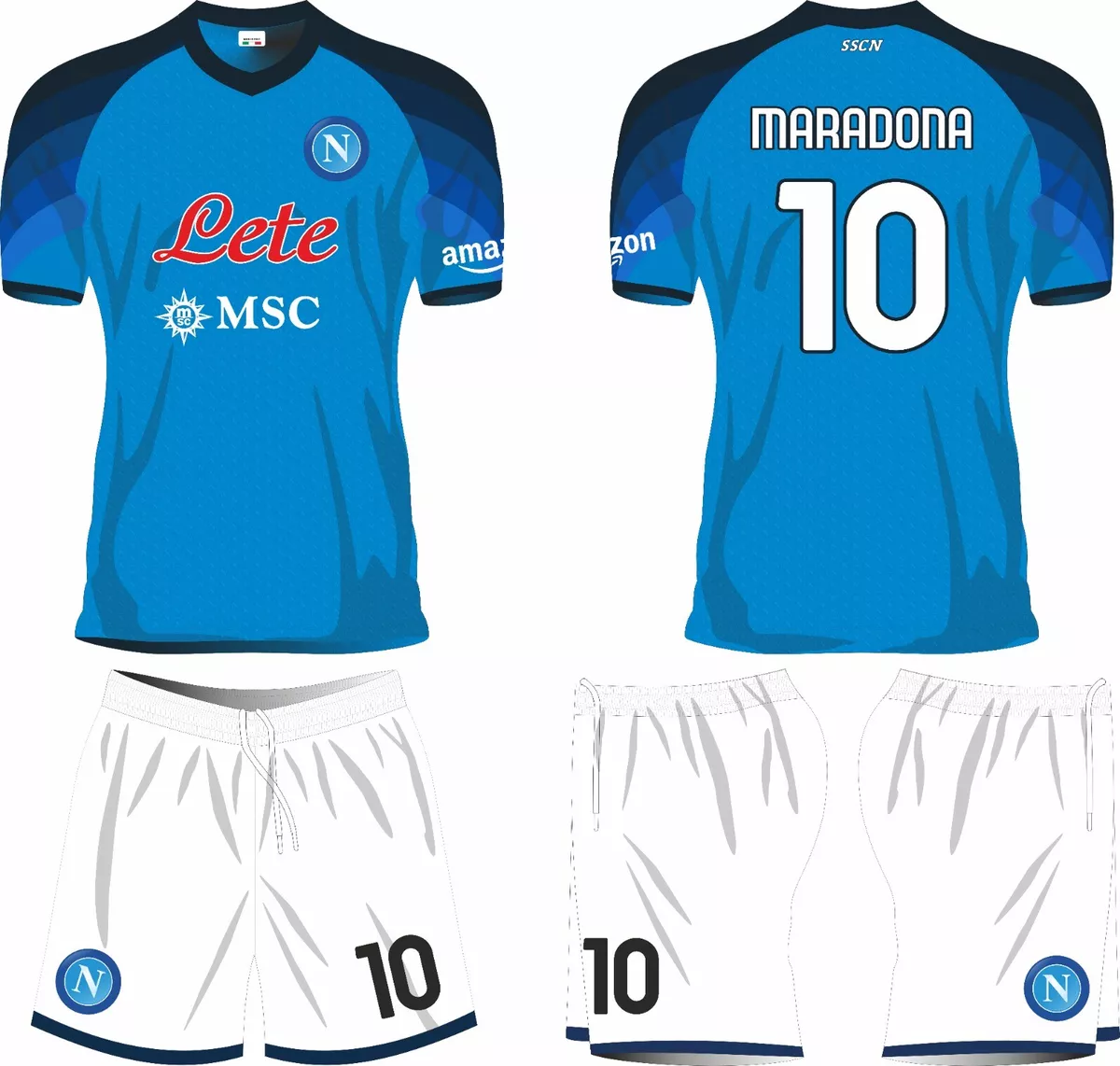 Completo Napoli Calcio Nome e Numero GRATIS