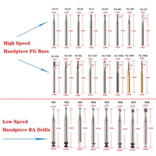 Dental Round Carbide Tungsten Steel Burs FG/RA for High/Low Speed Handpiece OR
