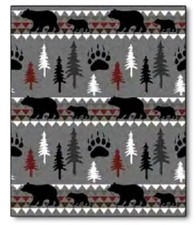Nueva manta reversible de regalo de lana Bear Family Bears Southwest decoración de cabina