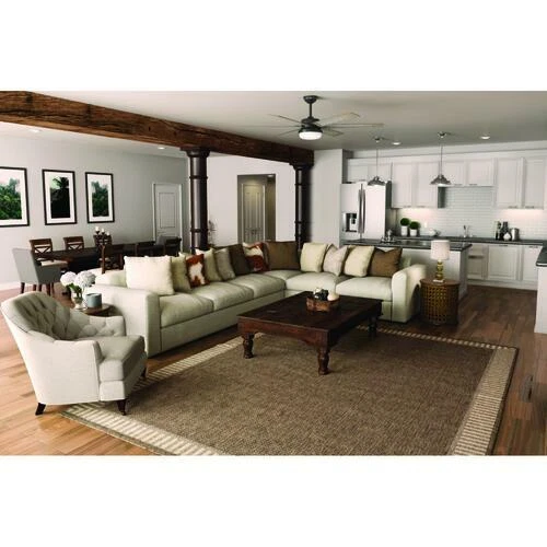 64" Noble Bronze 6 Barnwood Blade Ultra Powerful Indoor Dimmable LED Ceiling Fan - Image 2 of 4