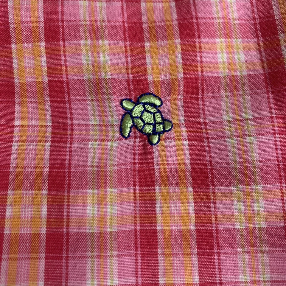 Camisa J. Bailey Roscoe Abotonada Niños Cuadros Algodón Rojo Rosa Blanco Talla 12 Foto 4 de 4