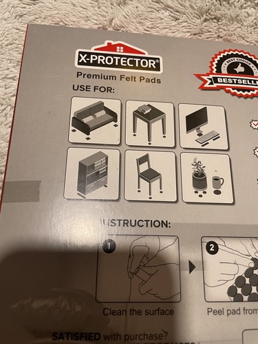 Cuscinetti per mobili in feltro X-PROTECTOR 235 PZ cuscinetti in feltro premium piedi per mobili migliori - Foto 8 di 14