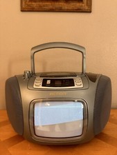 Action 5  B/W TV with Stereo Radio  CD Player Works, TESTED..