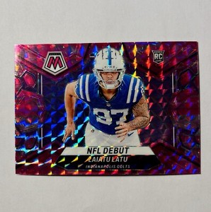 2024 NFL Mosaic Laiatu Latu ~NFL Debut Pink Camo Prizm~ #290