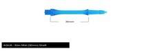Harrows Clic Slim Midi 30mm 2ba Dart Shafts - Aqua