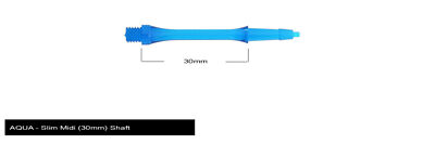 Harrows Clic Slim Midi 30mm 2ba Dart Shafts - Aqua