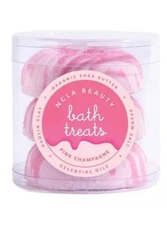 NCLA Beauty Bath Treats All Natural Bath Bombs Set of 3 Pink Champagne USA Made