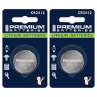 Premium Batteries Panasonic CR2412 3V Child Safe Lithium Coin Cell (2 Count)