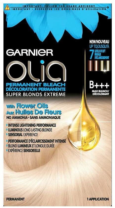 Garnier Olia Permanent Bleach Hair Color, B+++ Max Bleach, Up to 7 Levels Lift