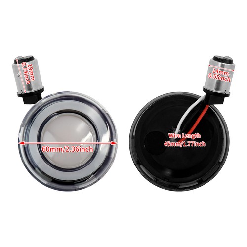 2x 1157 Red & Amber Turn Signal LED Light Fits For Harley Touring Softail Dyna - Picture 9 of 19