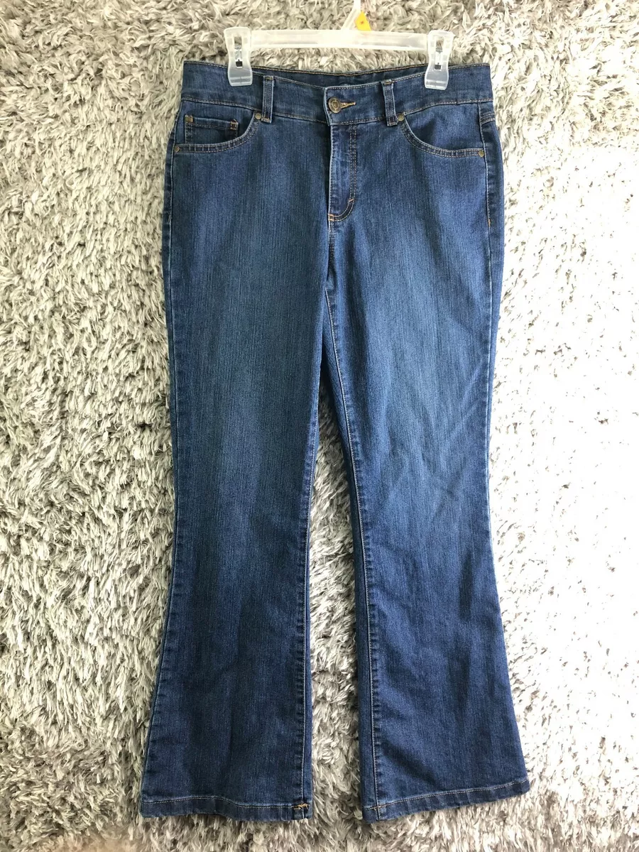 Bandolino Womens Size 10 Mid Rise Flare Medium Wash Blue Denim Jeans