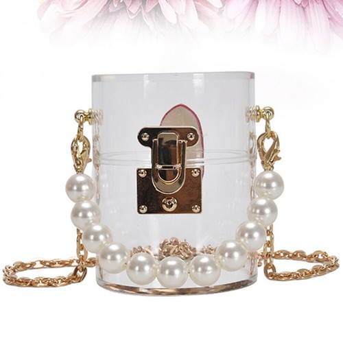 Pearl Shoulder Bag Fashion Change Bag Crossbody Bag Fashionable Chain Bag - Picture 2 of 13