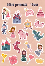 19Pcs Little Princess Unicorn Planner Scrapbooking Journal Kindle Stickers