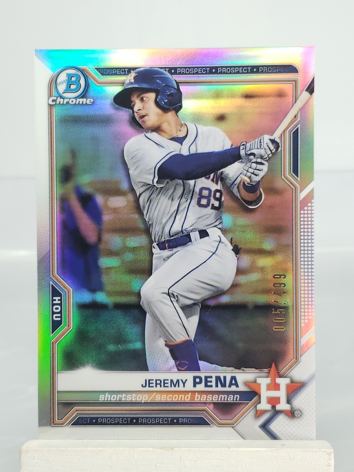 2021 Bowman Chrome Prospects Jeremy Pena Refractor /499 BCP-190 ~ Astros