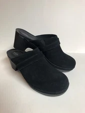 Crocs Triple Comfort Black Suede W9 Slip On Clog #203415