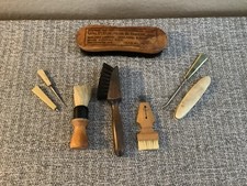 VTG Antique Lot of Clothes Brushes RARE Comb Cleaner Museum piece Shaving Brush