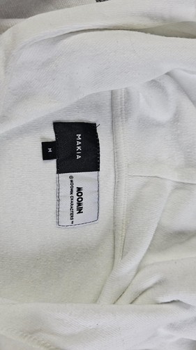 Moomin x Makia Kiltti Hoodie M White Red Logo Rose Embroidered 2019 Tencel - Imagen 8 de 11