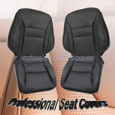 For 2013-2017 Honda Accord Driver Passenger Top & Bottom Seat Cover Black
