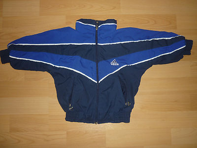 Adidas Sportjacke blau - schwarz Größe 92 Fußball Handball Volleyball Jacke TOP!