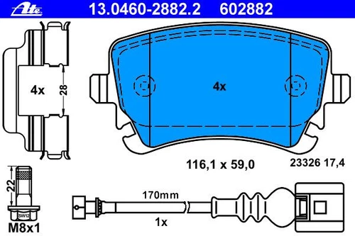ATE BREMSSCHEIBEN + BELÄGE VORNE + HINTEN für VW T5 T6 MULTIVAN TRANSPORTER BUS - Bild 5 von 8