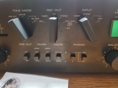 Yamaha C-6 Stereo Control Amplifier Black Used Good Condition