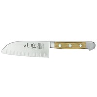 GüDe Santoku Messer 14 Cm Kullenschliff Kochmesser Geschmiedet Olivenholz-Griff