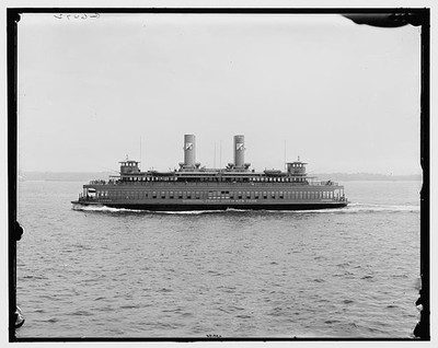 Municipal ferry,City New York,named Queens,boats,steamers,vessels,NY,1900