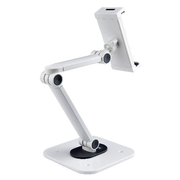 Startech Bianco Com Supporto Da Tavolo Per Tablet Regolabile - Supporto Da Parete Per Tablet Fino A 1 Kg - Supporto, Supporto Per Tablet, - Immagine 2