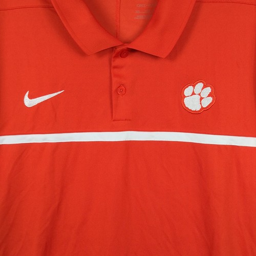 Nike Dri Fit Clemson Tigers orange Poloshirt Herren Größe 2XL bestickt - Bild 2 von 5