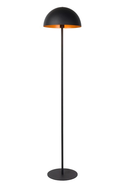 Stehlampe Stahl Schwarz Pilz Lampe Indirekt H:160 Cm E27 Stehleuchte Wohnzimmer-image