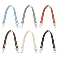 6 Pcs Leather Purse Handle Strap 13" Black/Grey/Blue/Yellow/Beige/Brown