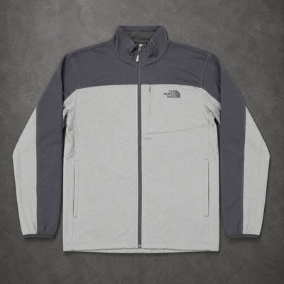 The North Face Fleecejacke Herren L Grau Full Zip Stehkragen Outdoor