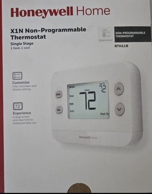 HONEYWELL X1N NON-PROGRAMMABLE THERMOSTAT SINGLE STAGE RTH11B NEW