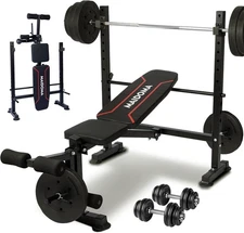 8 in 1 Olympic Weight Bench Set with Leg Extension/Curl and Preacher Curl
