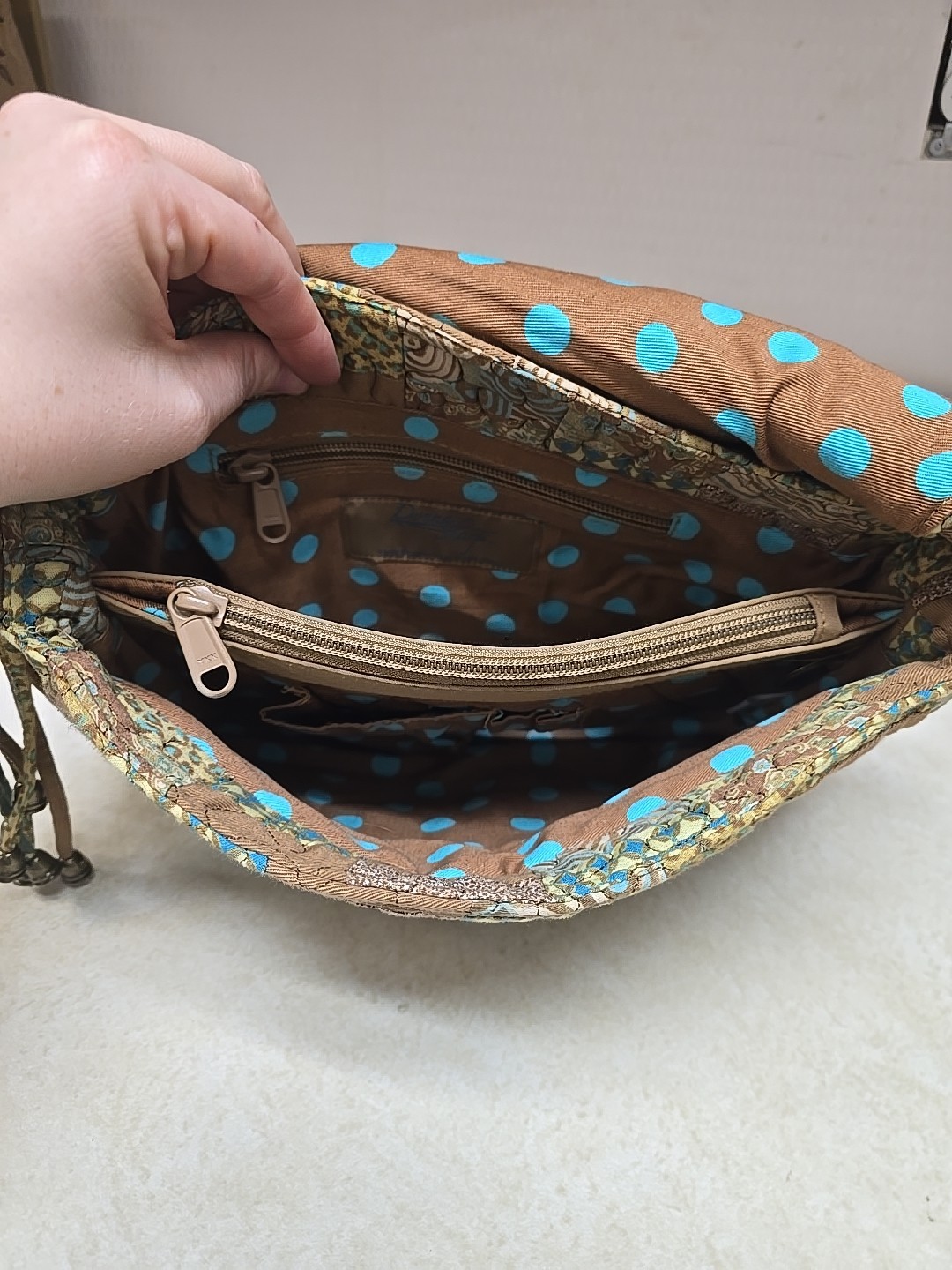 Vtg Donna Sharp Mixed Pattern Patchwork Quilted B… - image 4