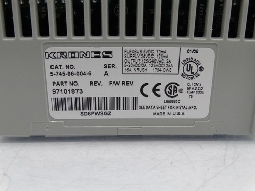 KRONES 5-745-96-004-6 Plc Module - Used - Picture 3 of 3