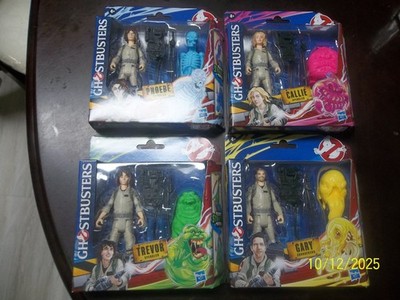 LOT OF 4~GHOSTBUSTERS~5'' ACTION FIGURES~CALLIE~GARY~PHOEBE~TREVOR~W/GHOSTS~NIB