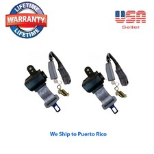2 Universal Car Seat Belt Lap 2 Point Safety Gray Adjustable Retractable Auto 2 Universal Car Seat Belt Lap 2 Point Safety Gray Adjustable Retractable Auto