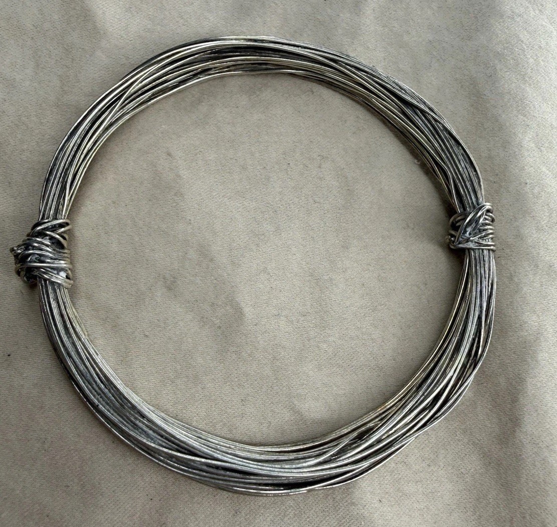 Multi Wire Bangle Bracelet Silver Tone Artisan Mo… - image 1