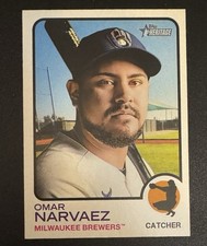 Omar Narvaez 2022 Topps Heritage SP #432 - Milwaukee Brewers