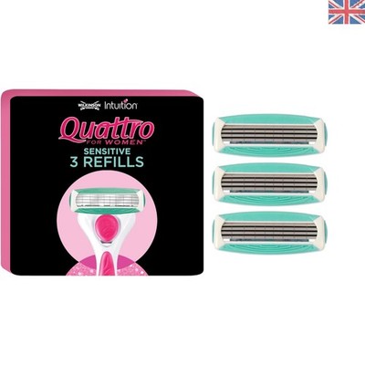 Quattro Damen Sensitive Rasierklingen - 4 ultradünne Klingen für glatte Haut