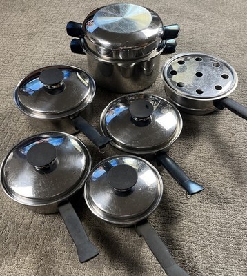 Seal-O-Matic Thermium Multi-Plex Stainless Steel USA Set 13 Pc Vtg