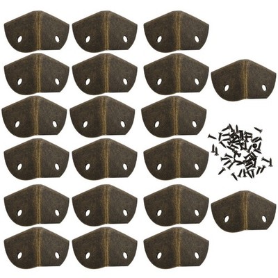 20 Stück Boxeckenschutz mit Schraubenpaket (Bronze) Boxschutz