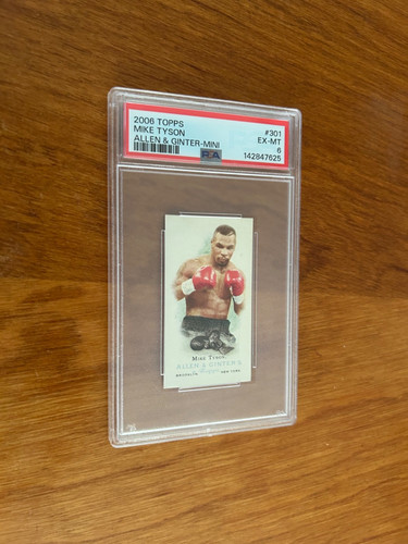 RARE 2006 Topps Allen & Ginter's Mini Mike Tyson BOXING CARD #301 PSA 6