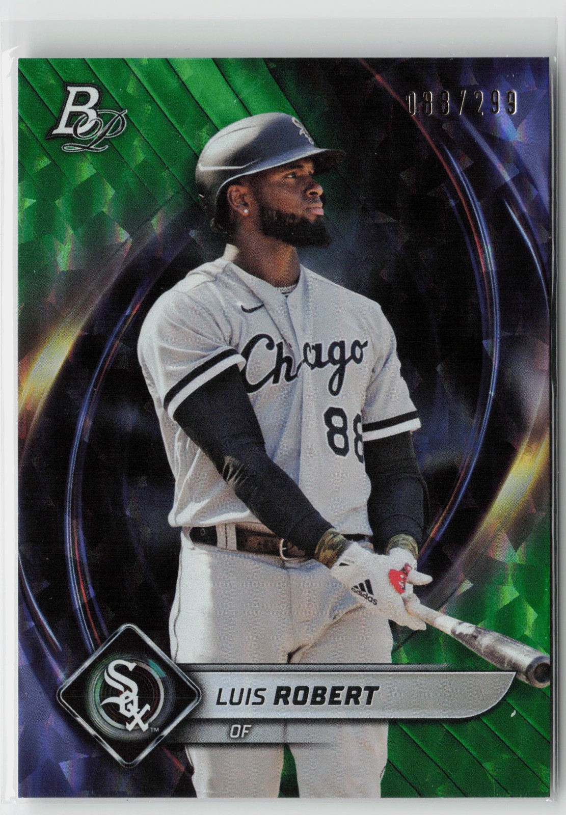 2022 Bowman Platinum #91 Luis Robert Emerald Ice Foilboard #/299
